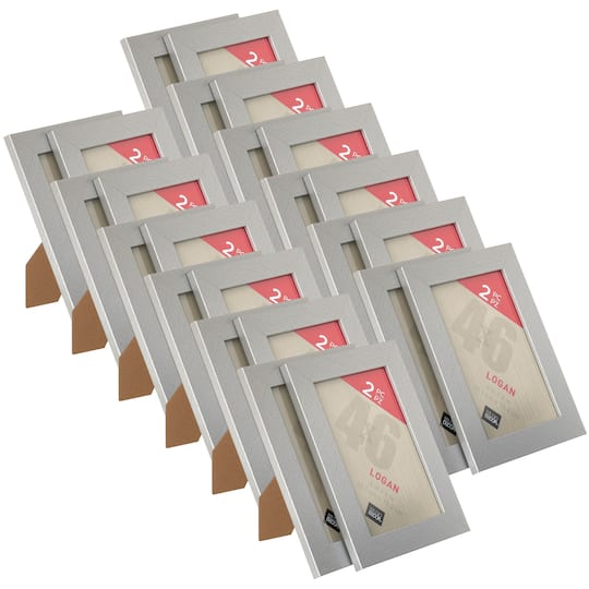 12 Packs: 2 ct. (24 total) Silver Tabletop Frames, Logan by Studio D&#xE9;cor&#xAE;